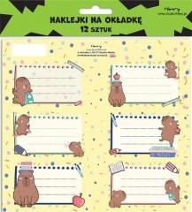 Naklejki na zeszyty - Kapibary (12szt)