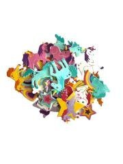 Naklejki z pianki jednorożce i tęcza