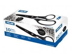 Nożyczki szkolne czarne (10szt) MILAN