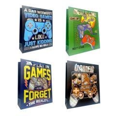 Torebka prezentowa M Gamer metalizowana mix