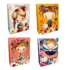 Torebka prezentowa dziecięca L Dziewczynka mix