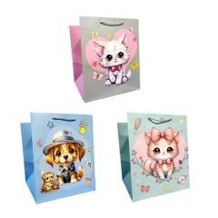 Torebka prezentowa dziecięca L szerokie dno mix