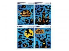 Naklejka na okno Halloween 30x42cm MIX