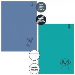 Zeszyt A4/32K 3-linie kolor 90g Psy (6szt)