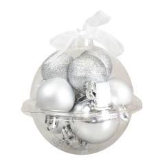 Bombki srebrne 9szt