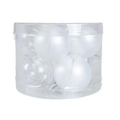 Bombki transparentne perłowe 8szt
