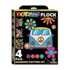 Diamond Dotz - Adults Flocked Neon Peace&Love