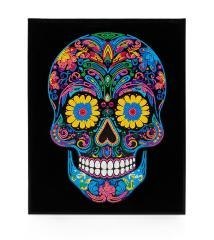 Diamond Dotz - Adults Flocked Neon Sugar Skull