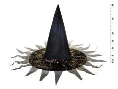 Kapelusz czarownicy M03 czarno-złoty 40x34cm