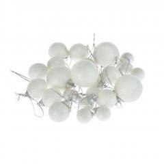 Komplet bombek białych - mix rozmiarów