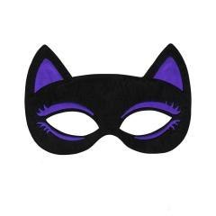 Maska na Halloween flokowana Kot