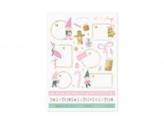 Naklejki świąteczne Skrzaty mix