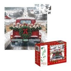 Puzzle drewniane 250 Christmas Podróżujące psy