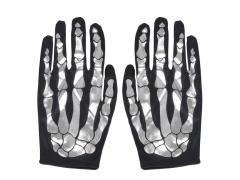 Rękawice szkielet srebrne 22cm