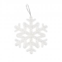 Śnieżynka lśniąca 9.5cm 7szt