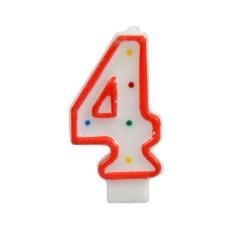 Świeczka cyferka 4 kropki