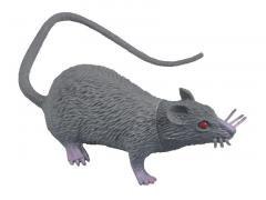 Szczur plastikowy szary 9cm