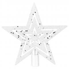 Szpic choinkowy gwiazda biała