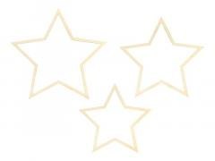 Zawieszki dekoracyjne Gwiazdy mix 3szt
