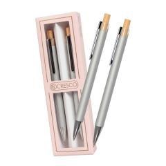 Długopis + ołówek Dyplomat srebrny Gift Box