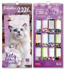 Kalendarz 2026 ścienny planer Koty