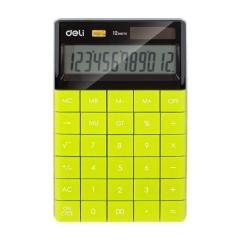 Kalkulator 12-pozycyjny zielony DELI