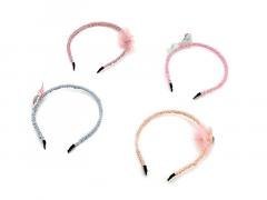 Opaska na włosy z ozdobną kokardką MIX