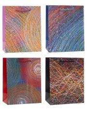 Torebka ozdobna 18x23x8cm brokat mix ROZETTE