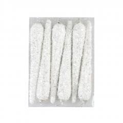 Zestaw sopli posrebrzanych 6szt