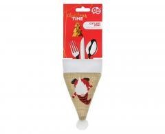 Etui na sztućce z juty Skrzat 8x11cm