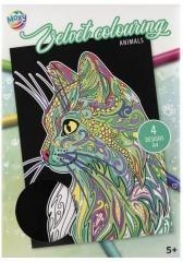 Kolorowanka A4 4 arkusze Velvet Zwierzęta