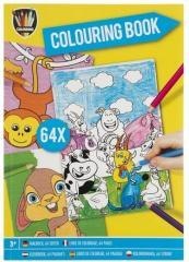 Kolorowanka Zwierzęta A4/64K żółta