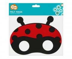 Maska filcowa biedronka 18.5x14cm