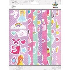 Naklejki papierowe 8 plansz księżniczki/akcesoria