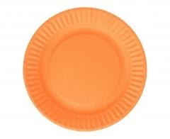 Talerzyki papierowe pomarańczowe 18cm 6szt