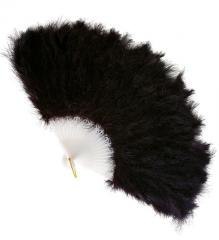 Czarny elegancki wachlarz z piór