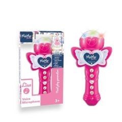 Mikrofon sceniczny różowy ze statywem