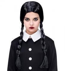 Peruka czarna z warkoczami