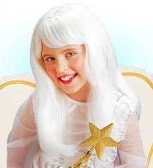 Peruka długa biała