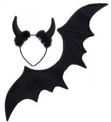 Zestaw akcesoriów diabełka czarny