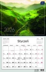 Kalendarz 2026 jednodzielny 32x50cm Widoki