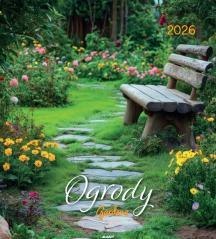 Kalendarz 2026 ścienny 32x32cm Ogrody