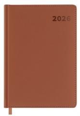 Kalendarz książkowy 2026 A5 brązowy EASY