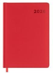 Kalendarz książkowy 2026 A5 czerwony EASY