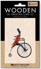 Karnet drewniany C6 + koperta Rower retro