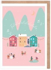 Kartka Boże Narodzenie Falalala, eko koperta K136