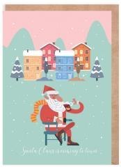 Kartka Boże Narodzenie Mikołaj, eko koperta K137