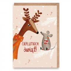 Kartka Bożonarodzeniowa Cieplutkich Świąt