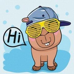 Malowanie po numerach - Cześć, Kapibaro Kids