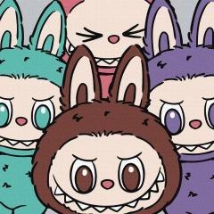 Malowanie po numerach - Ekipa Labubu 25x25cm